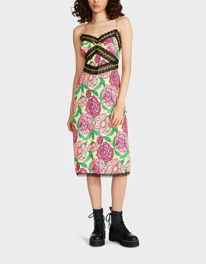 Women HOLLYWOOD MIDI DRESS LIME Lime Betsey Johnson