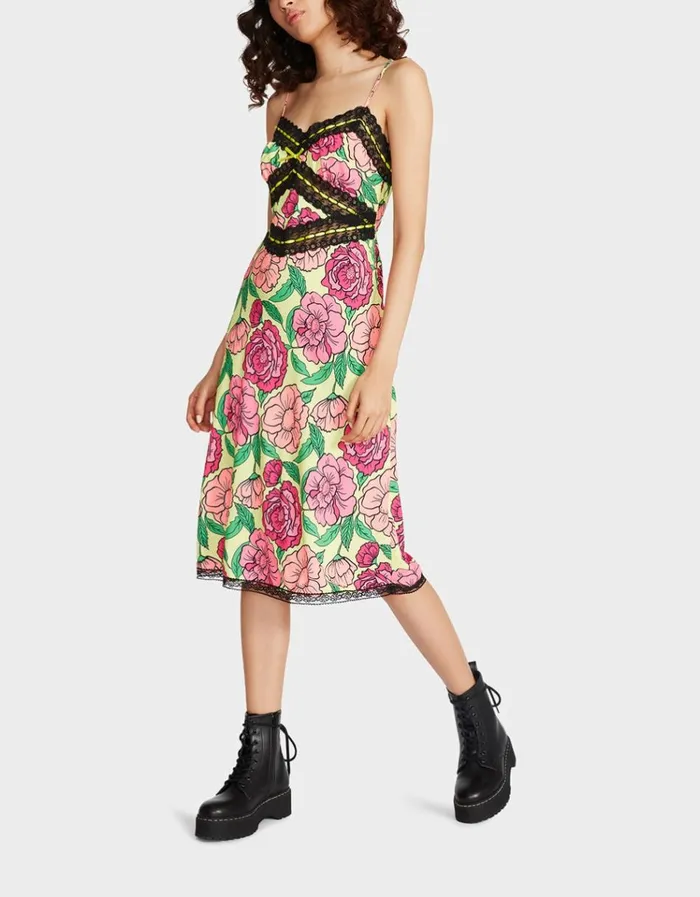 Women HOLLYWOOD MIDI DRESS LIME Lime Betsey Johnson