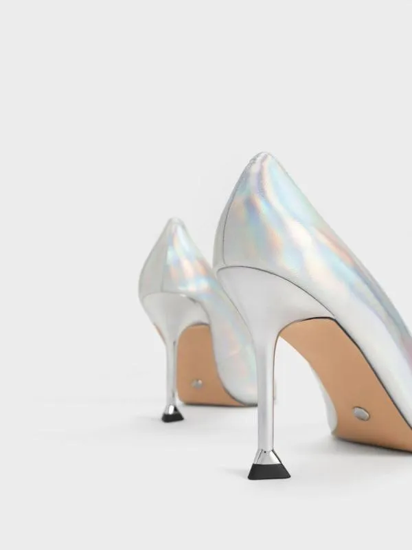 Women Holographic Leather GemEmbellished Pumps 8211 Multi CHARLES and KEITH Heels Women Holographic Leather GemEmbellished Pumps 8211 Multi CHARLES and KEITH Heels