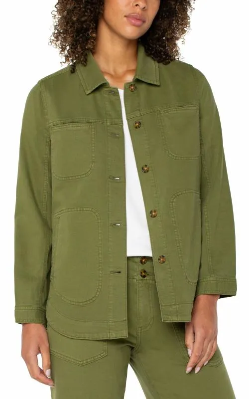 Women Jackets Liverpool Los Angeles Shirt Jacket Hemlock