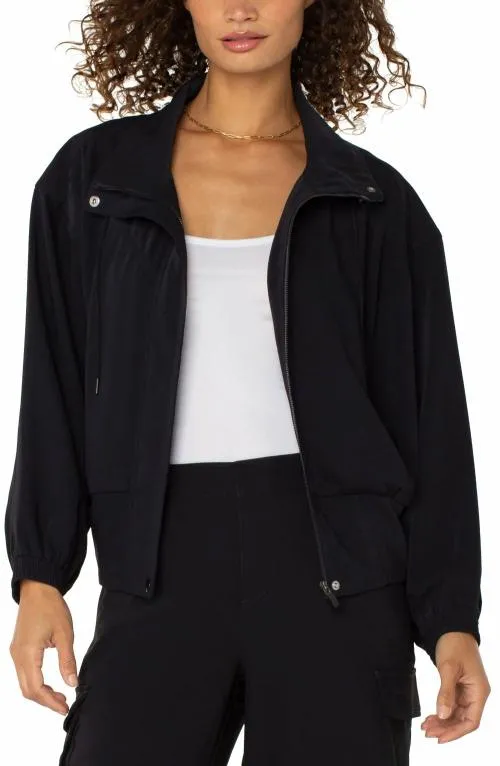 Women Jackets Liverpool Los Angeles Zip Up Dolman Jacket Black