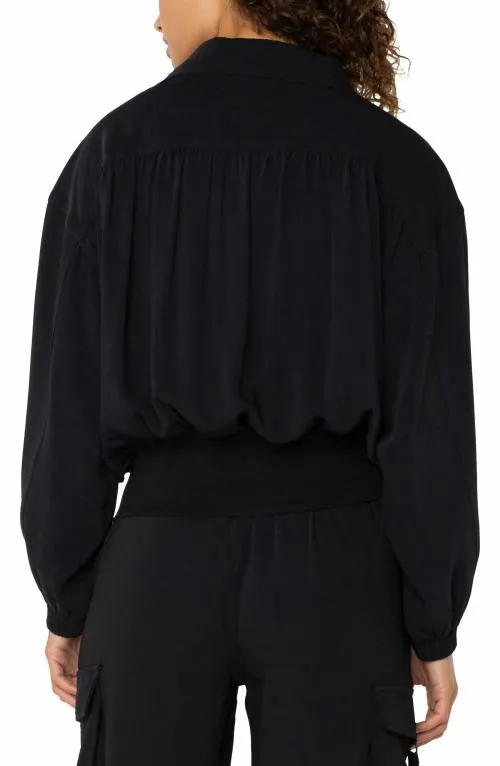 Women Jackets Liverpool Los Angeles Zip Up Dolman Jacket Black