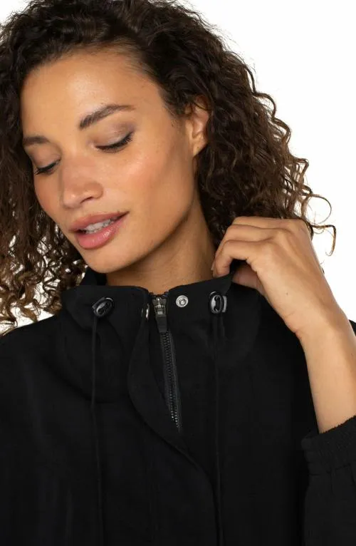 Women Jackets Liverpool Los Angeles Zip Up Dolman Jacket Black
