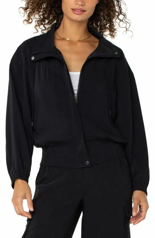 Women Jackets Liverpool Los Angeles Zip Up Dolman Jacket Black