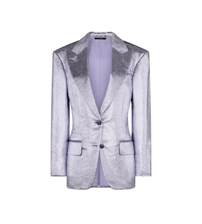 Women Jackets Tom Ford Iridescent Sable039 Tailored Jacket Light Violet