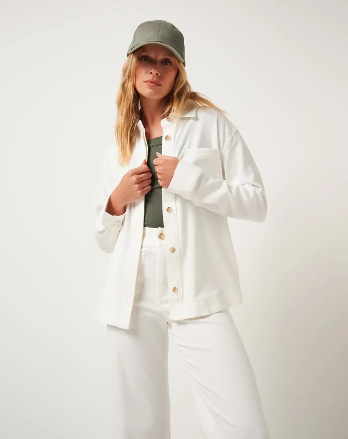 Women Jackets TravisMathew EVERYDAY BUTTON DOWN White