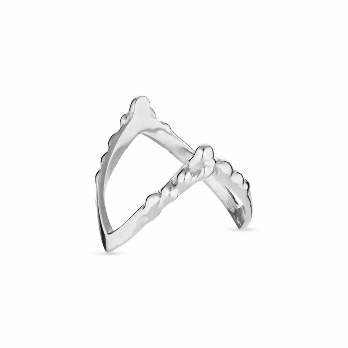 Women Jane Knig Silver Rings Drippy VRing
