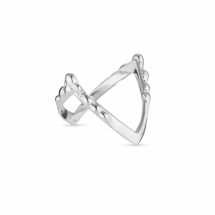 Women Jane Knig Silver Rings Drippy VRing