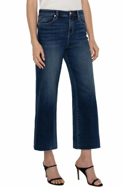 Women Jeans Liverpool Los Angeles Stride Hirise With Cut Hem Bowers