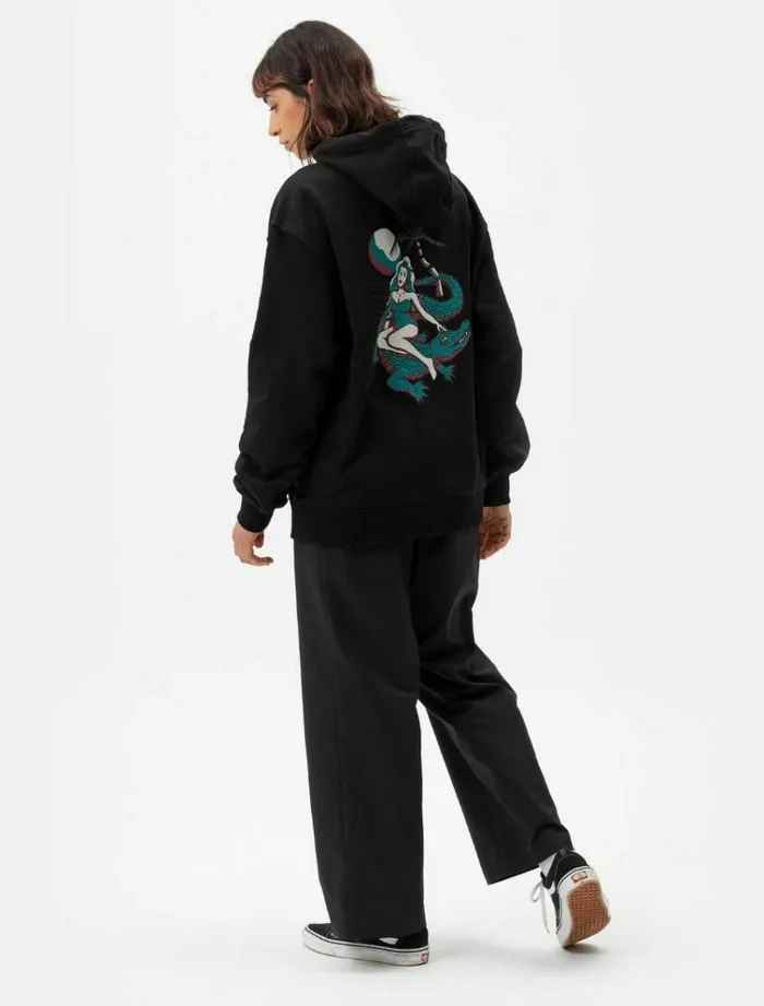 Women Jumpers and Sweatshirts Dickies Jamie Foy Graphic Hoodie Black