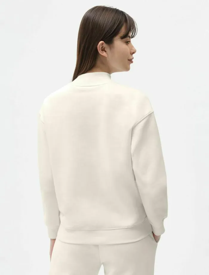 Women Jumpers and Sweatshirts Dickies Oakport High Neck Sweatshirt Ecru