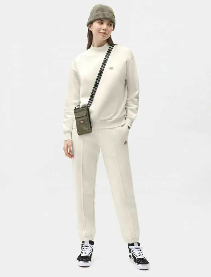 Women Jumpers and Sweatshirts Dickies Oakport High Neck Sweatshirt Ecru
