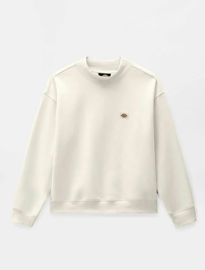 Women Jumpers and Sweatshirts Dickies Oakport High Neck Sweatshirt Ecru