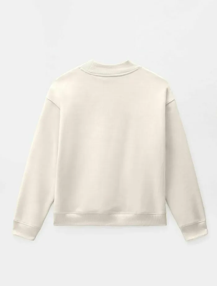 Women Jumpers and Sweatshirts Dickies Oakport High Neck Sweatshirt Ecru
