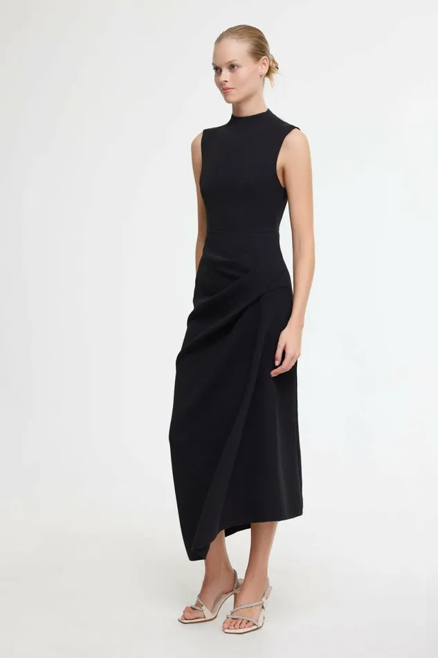 Women KEMPSEY MIDI DRESS Black Acler Sale