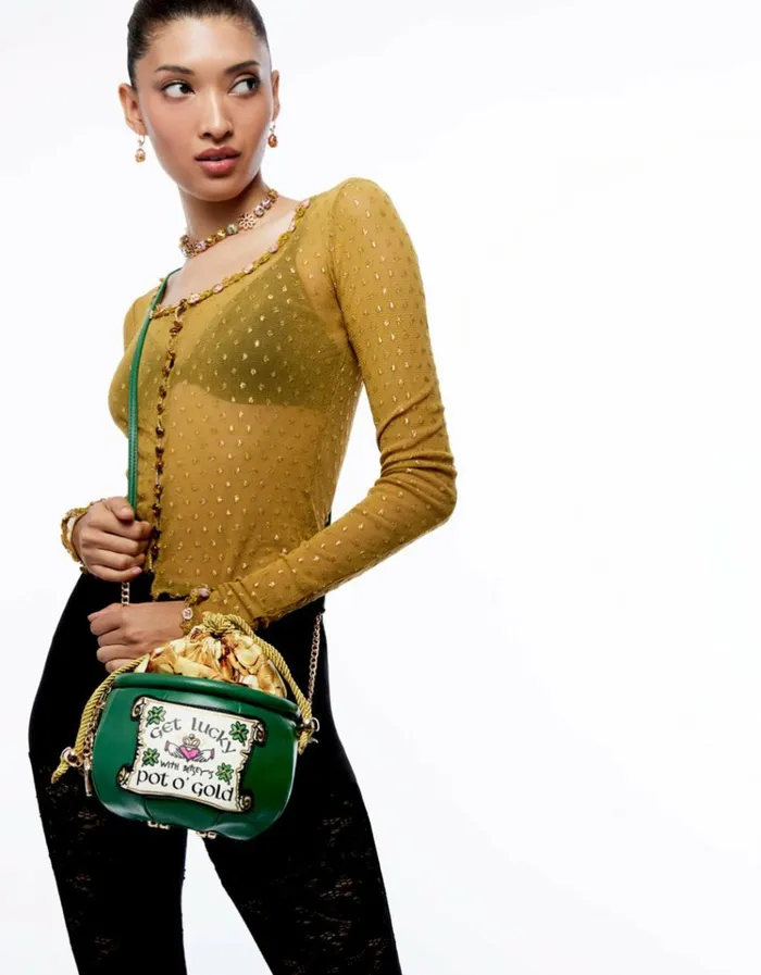 Women KITSCH GET LUCKY CROSSBODY GREEN Betsey Johnson Women KITSCH GET LUCKY CROSSBODY GREEN Betsey Johnson