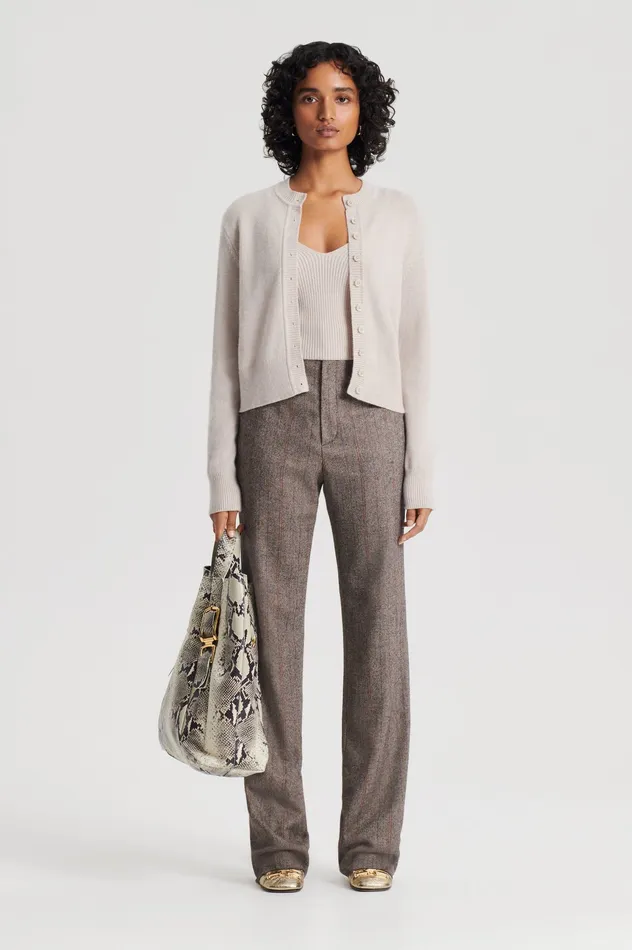 Women Knitwear Scanlan Theodore CASHMERE CARDIGAN DOVE