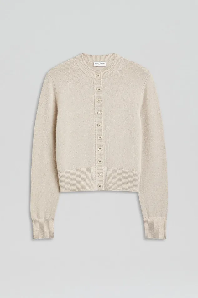 Women Knitwear Scanlan Theodore CASHMERE CARDIGAN DOVE Women Knitwear Scanlan Theodore CASHMERE CARDIGAN DOVE