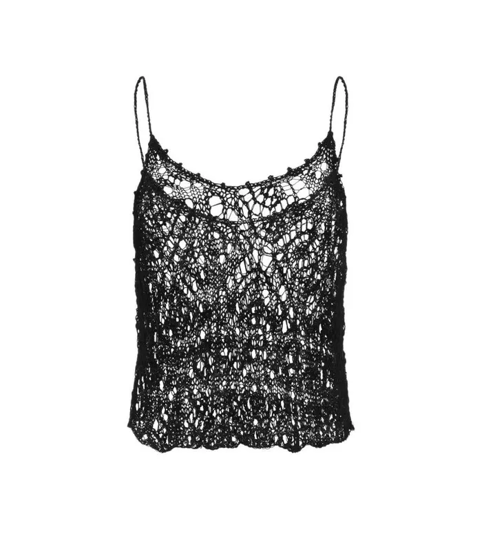 Women Knitwear Tom Ford Fine Viscose Lace Tank Top Black