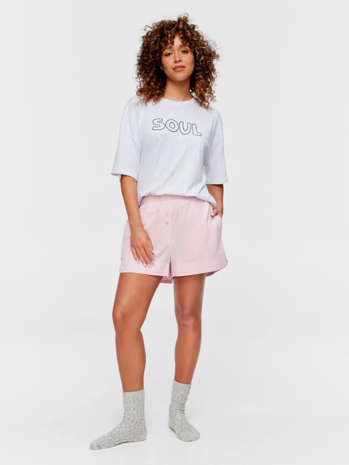 Women Ladies Pink Boxer Short Multi Peter Alexander Shorts