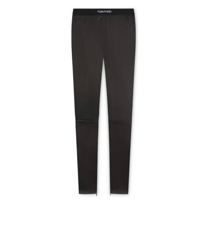 Women Leggings Tom Ford Stretch Plonge Logoed Leggings Black