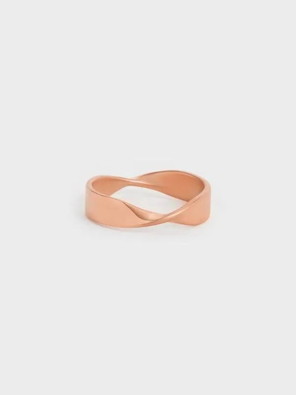 Women Lena Twist Ring 8211 Rose Gold CHARLES and KEITH Rings
