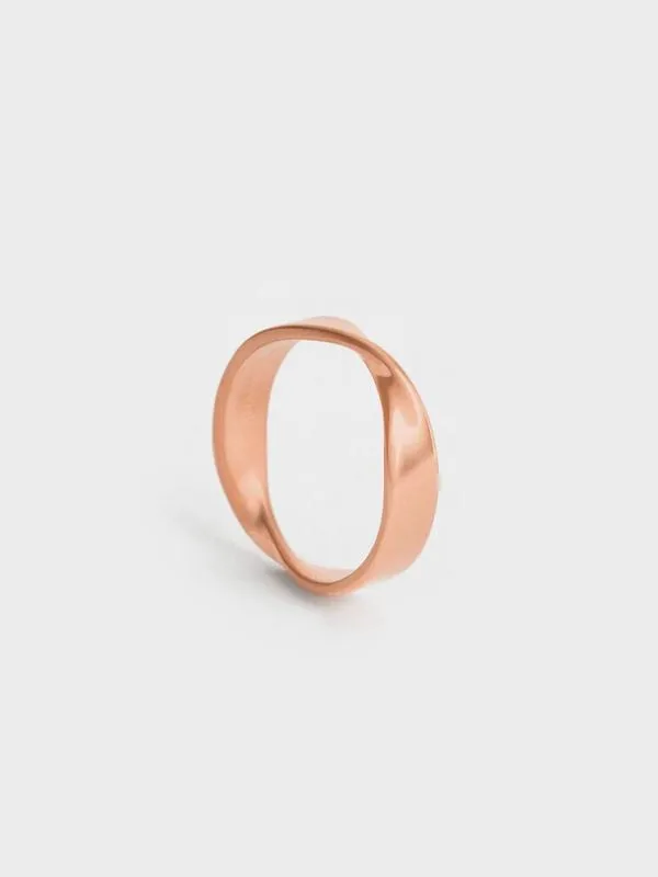Women Lena Twist Ring 8211 Rose Gold CHARLES and KEITH Rings