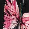 Women LEO LIN Jolie V Neck Mini Dress 8211 Papillon Print in Black Dresses and Jumpsuits