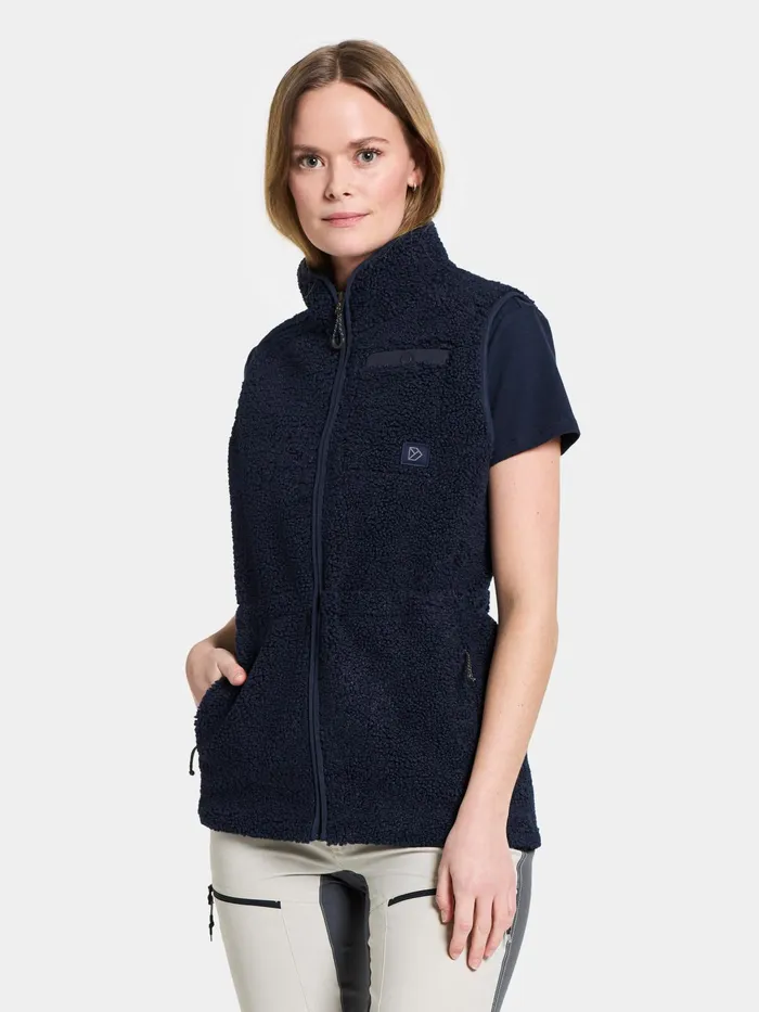 Women Libra Vest Dark Night Blue Didriksons Vests