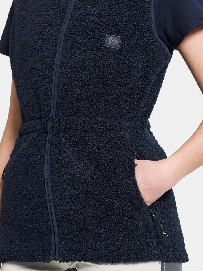 Women Libra Vest Dark Night Blue Didriksons Vests