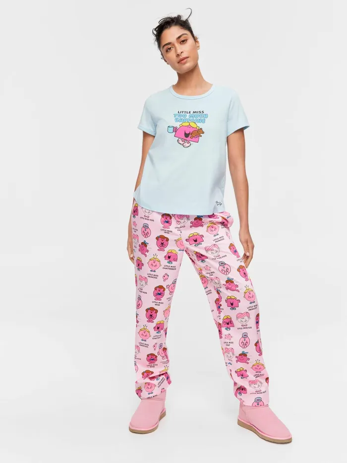 Women Little Miss Caffeine Tee Pale Blue Peter Alexander Tops