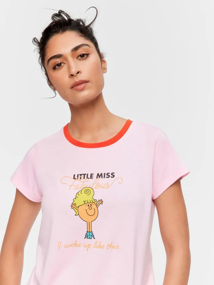Women Little Miss Fabulous Tee Pink Peter Alexander Tops