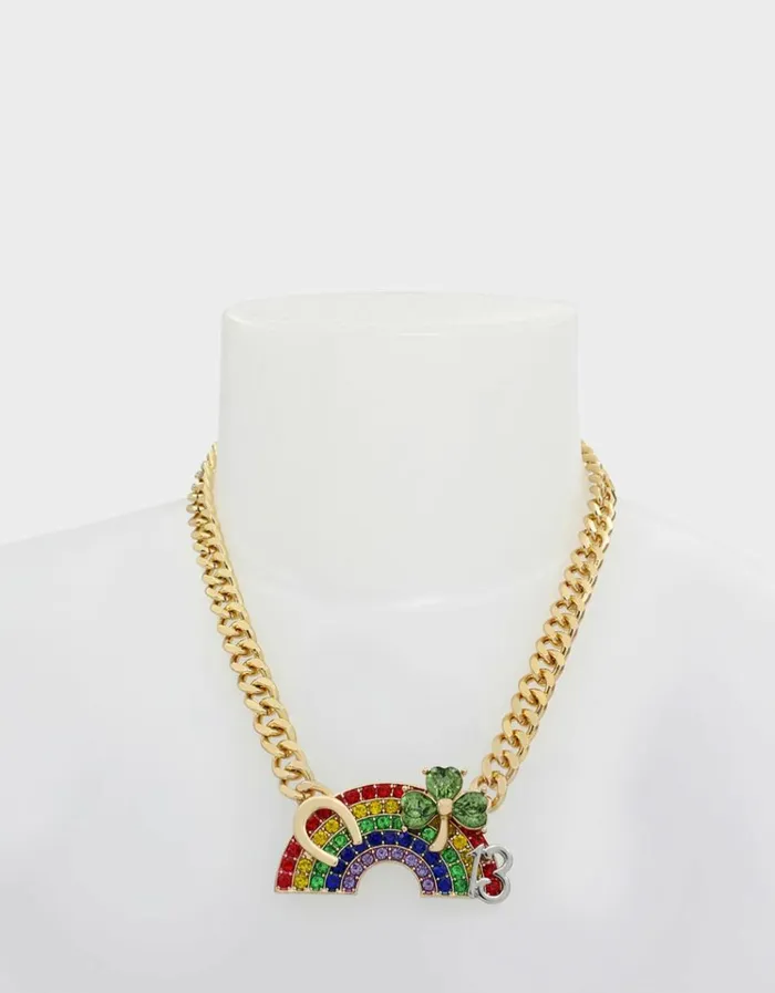Women LUCKING OUT RAINBOW PENDANT NECKLACE RAINBOW Betsey Johnson Women LUCKING OUT RAINBOW PENDANT NECKLACE RAINBOW Betsey Johnson