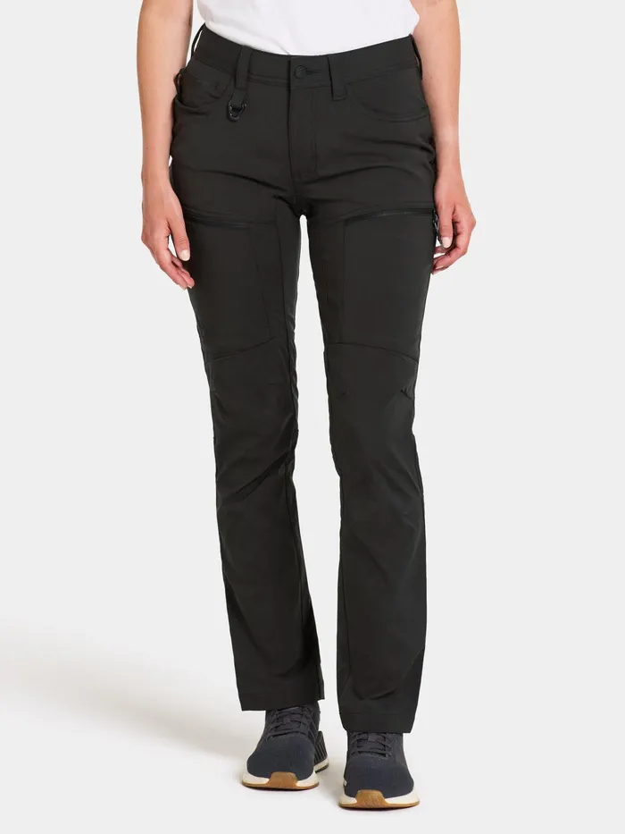Women Lynx Pants Black Didriksons Walking Trousers