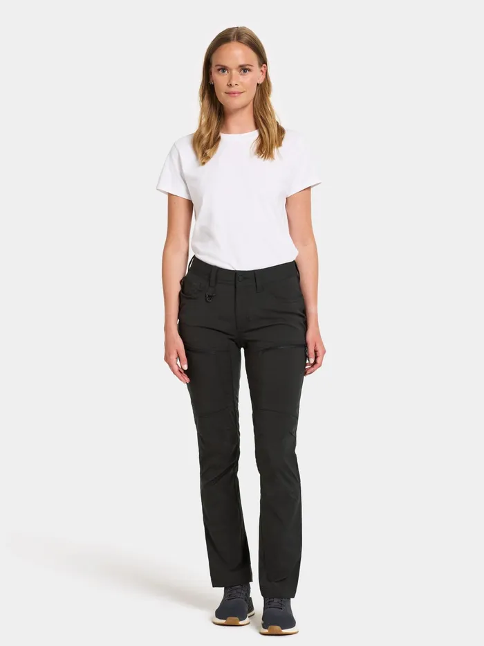 Women Lynx Pants Black Didriksons Walking Trousers