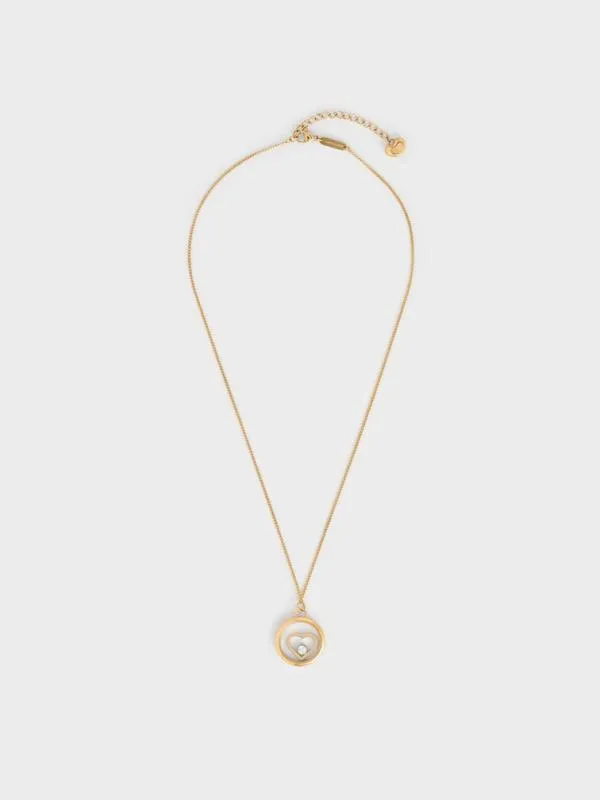 Women Malorie Crystal Heart Necklace 8211 Gold CHARLES and KEITH Necklaces Women Malorie Crystal Heart Necklace 8211 Gold CHARLES and KEITH Necklaces