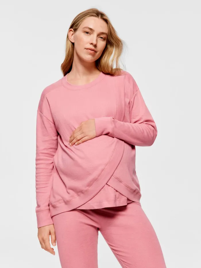 Women Maternity Pointelle Long Sleeve Pj Set Rose Peter Alexander Maternity