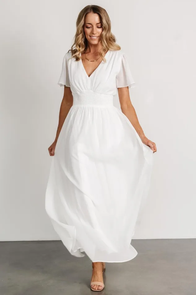 Women Maxi Dresses Baltic Born Birdie Maxi Dress White