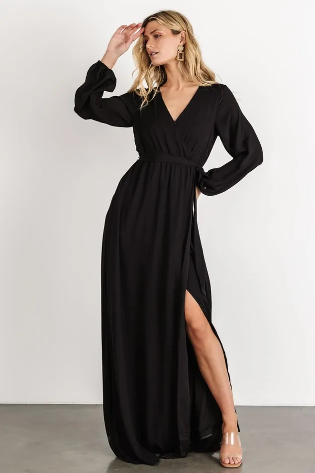 Women Maxi Dresses Baltic Born Breanne Faux Wrap Maxi Dress Black Women Maxi Dresses Baltic Born Breanne Faux Wrap Maxi Dress Black