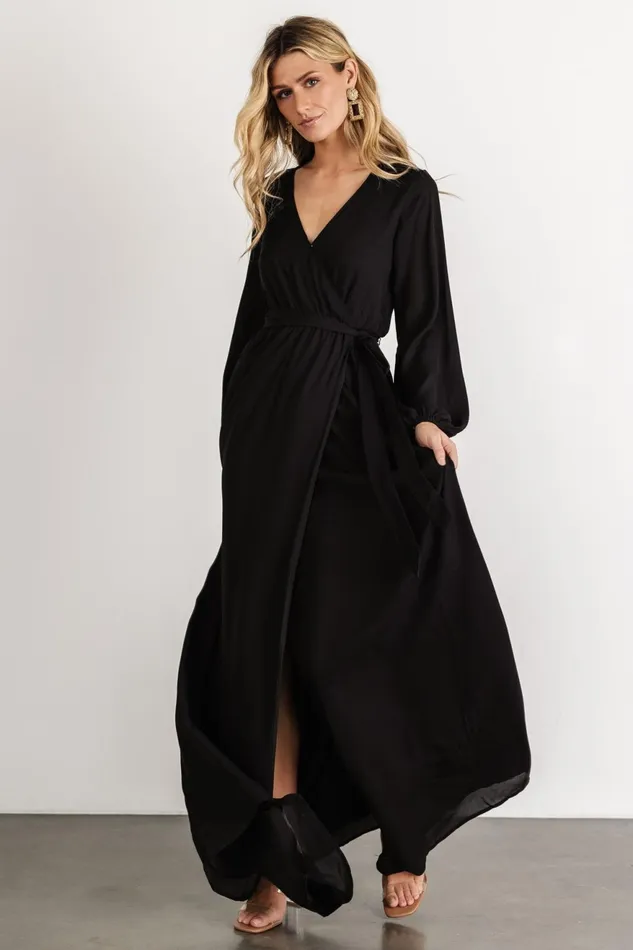 Women Maxi Dresses Baltic Born Breanne Faux Wrap Maxi Dress Black Women Maxi Dresses Baltic Born Breanne Faux Wrap Maxi Dress Black