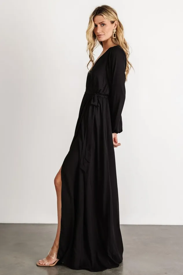 Women Maxi Dresses Baltic Born Breanne Faux Wrap Maxi Dress Black Women Maxi Dresses Baltic Born Breanne Faux Wrap Maxi Dress Black