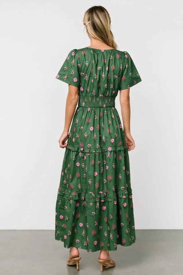 Women Maxi Dresses Baltic Born Kiana Poplin Maxi Dress Green Pink Women Maxi Dresses Baltic Born Kiana Poplin Maxi Dress Green Pink