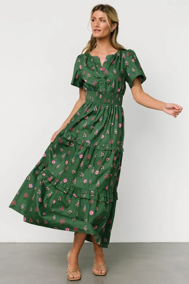 Women Maxi Dresses Baltic Born Kiana Poplin Maxi Dress Green Pink Women Maxi Dresses Baltic Born Kiana Poplin Maxi Dress Green Pink