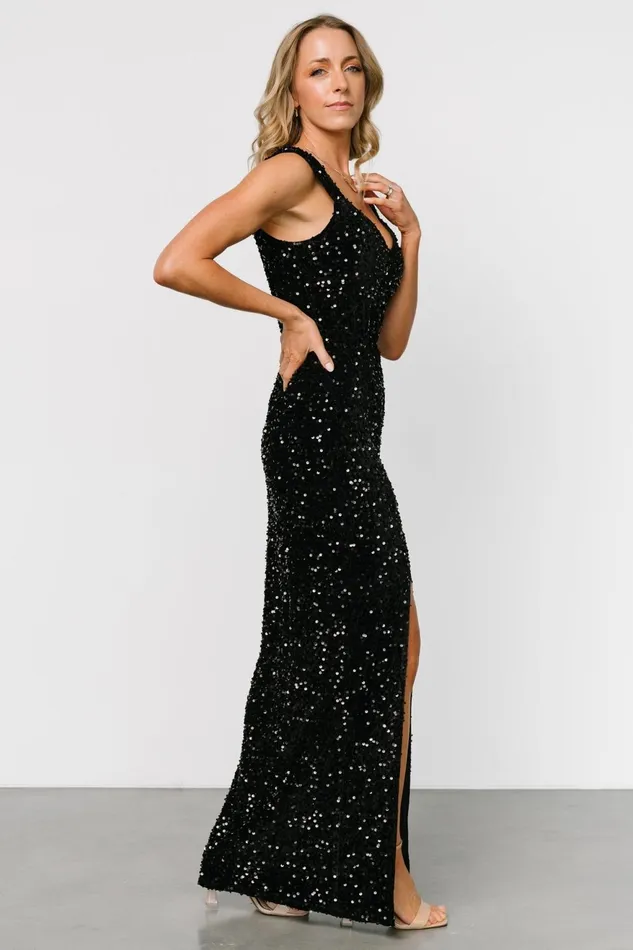 Women Maxi Dresses Baltic Born Marilyn Sequin Maxi Gown Black Women Maxi Dresses Baltic Born Marilyn Sequin Maxi Gown Black