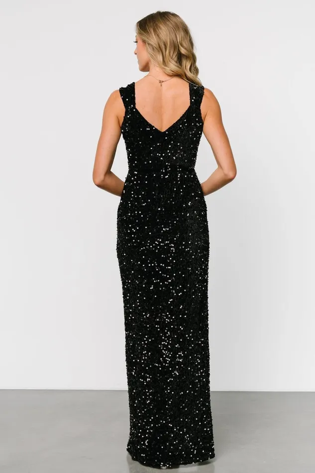 Women Maxi Dresses Baltic Born Marilyn Sequin Maxi Gown Black Women Maxi Dresses Baltic Born Marilyn Sequin Maxi Gown Black