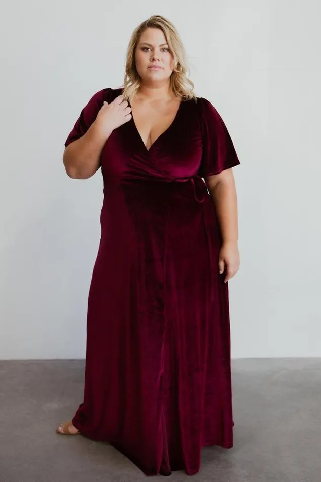 Women Maxi Dresses Baltic Born Meghan Velvet Wrap Maxi Dress Mulberry Women Maxi Dresses Baltic Born Meghan Velvet Wrap Maxi Dress Mulberry