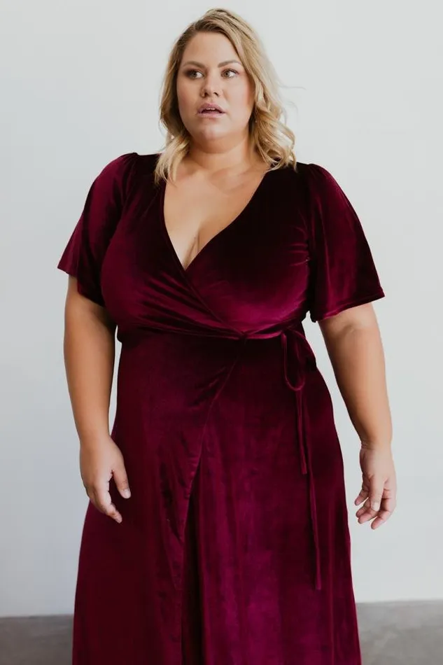 Women Maxi Dresses Baltic Born Meghan Velvet Wrap Maxi Dress Mulberry Women Maxi Dresses Baltic Born Meghan Velvet Wrap Maxi Dress Mulberry