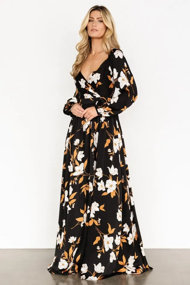 Women Maxi Dresses Baltic Born Tristan Maxi Dress Black Floral Women Maxi Dresses Baltic Born Tristan Maxi Dress Black Floral