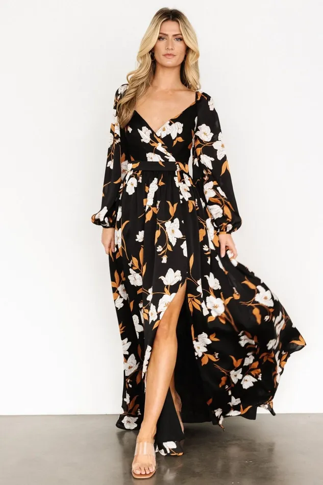 Women Maxi Dresses Baltic Born Tristan Maxi Dress Black Floral Women Maxi Dresses Baltic Born Tristan Maxi Dress Black Floral