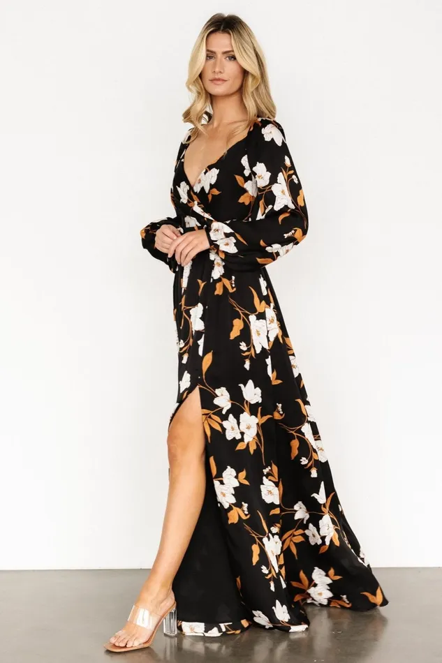 Women Maxi Dresses Baltic Born Tristan Maxi Dress Black Floral Women Maxi Dresses Baltic Born Tristan Maxi Dress Black Floral